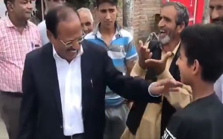 Image result for National Security Advisor Ajit Doval interacts with locals in Anantnag,