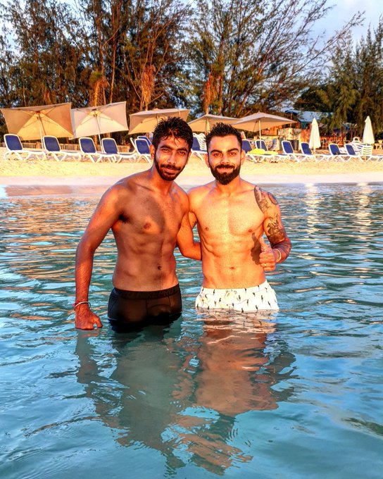 In Pics Virat Kohli And Team Have A Fun Day Out In The Beaches Of The Caribbean News Nation 4263